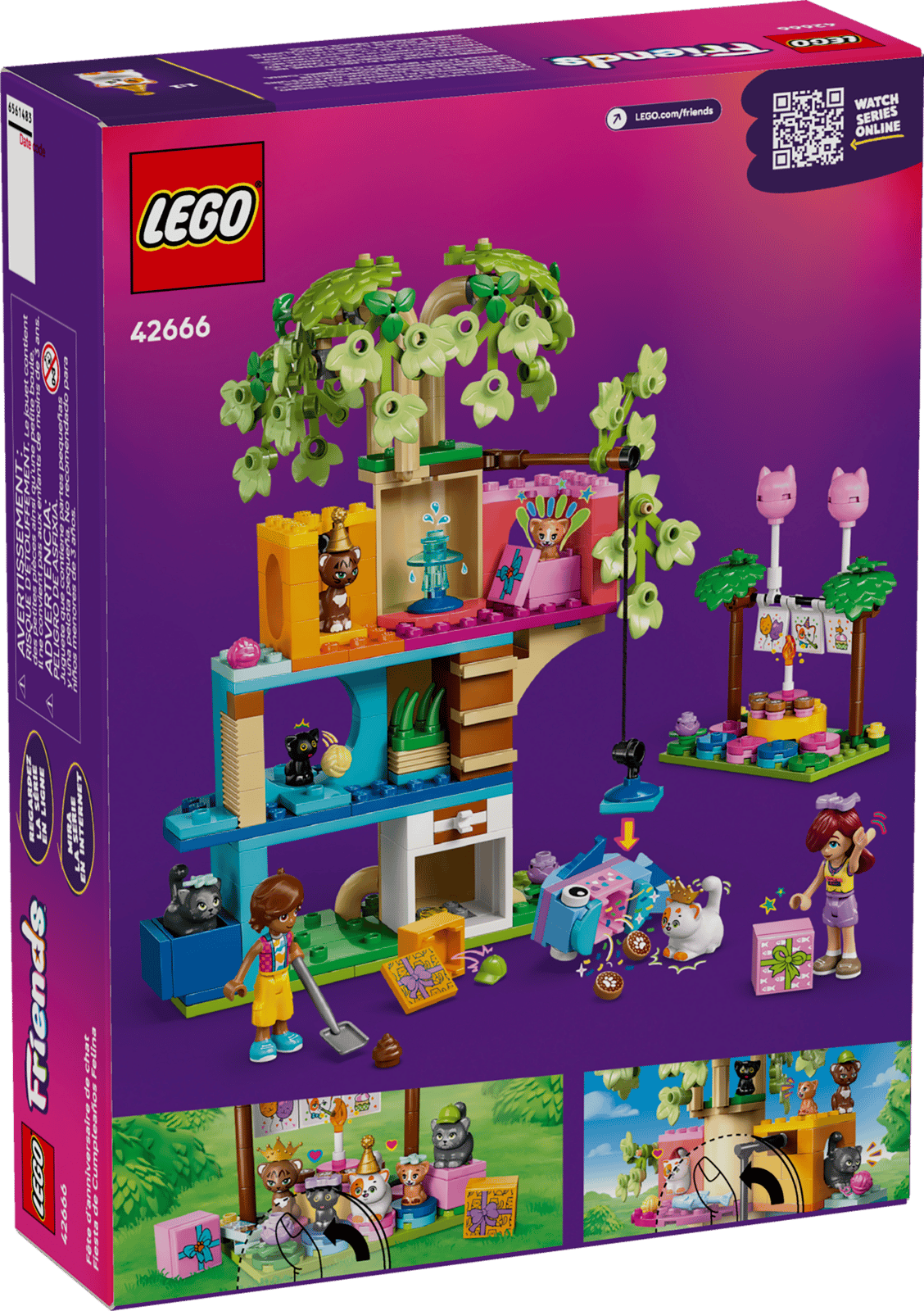LEGO Friends Cat Birthday Party & Tree House Set (42666)