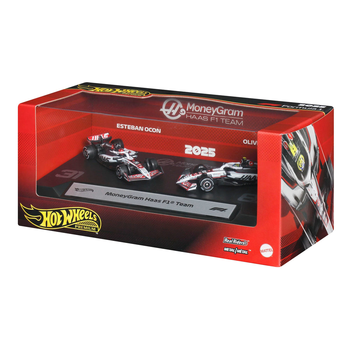 Hot Wheels Premium MoneyGram Haas 2025 Formula 1® Team #31 & Team #87