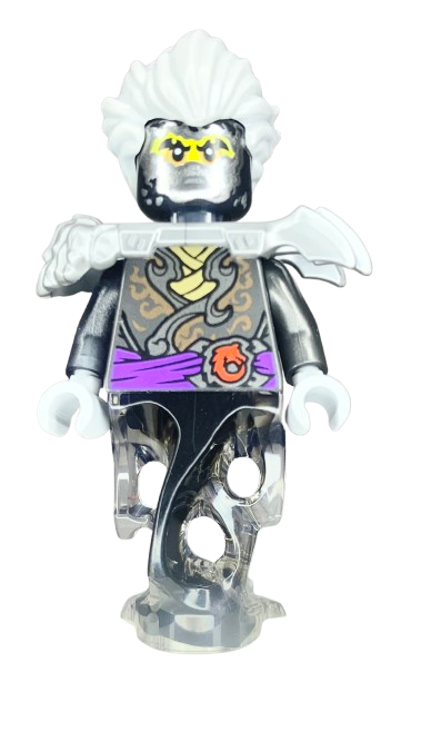Cinder - Pearl Dark Gray and Flat Silver Armor, Ghost Legs, njo0901 - LEGO® NInjago Minifigure