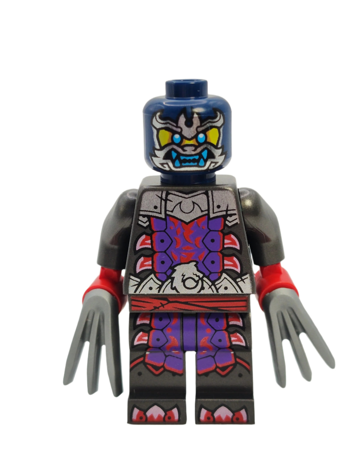 Wolf Mask Warrior - Dark Purple and Red Mask with Energy Claws, njo0899 - LEGO® Ninjago Minifigure