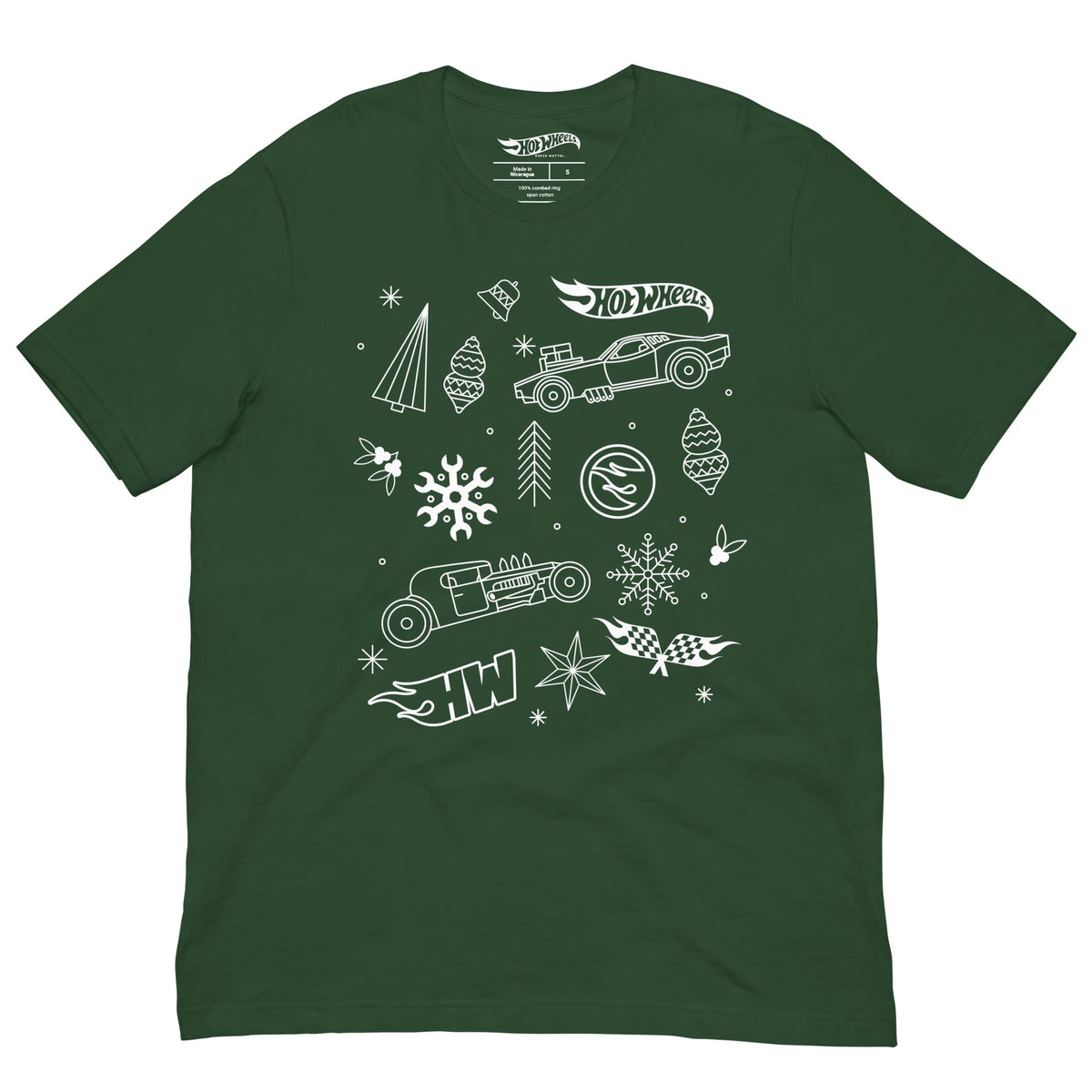 Hot Wheels Holiday Icons Green T-Shirt