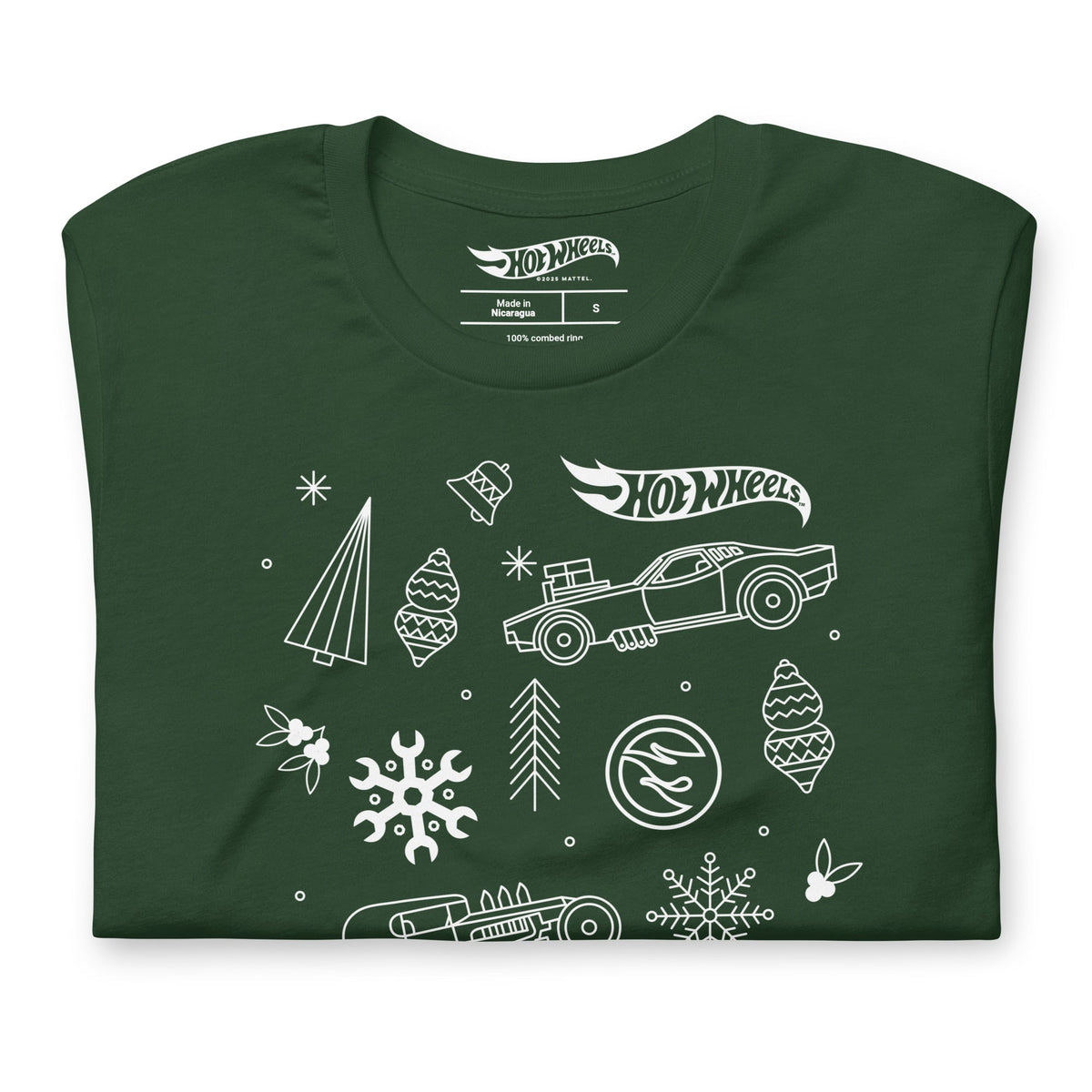 Hot Wheels Holiday Icons Green T-Shirt