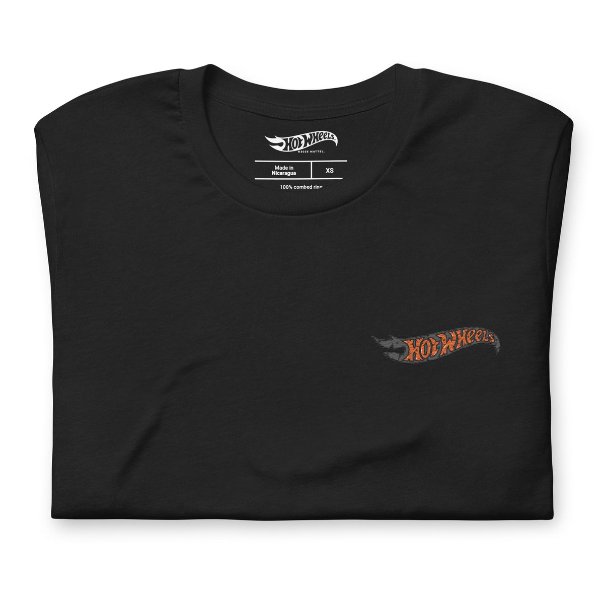 Hot Wheels Mummy Logo Embroidered Black T-Shirt