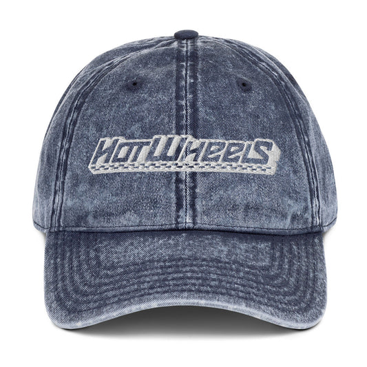 Hot Wheels Checked Logo Blue Denim Dad Hat